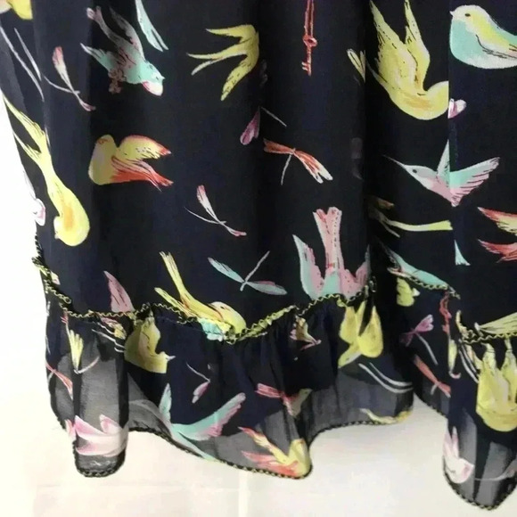 CHELSEA& VIOLET WO SZ LG CROCHET BODICE SHEER TOP - Picture 5 of 14